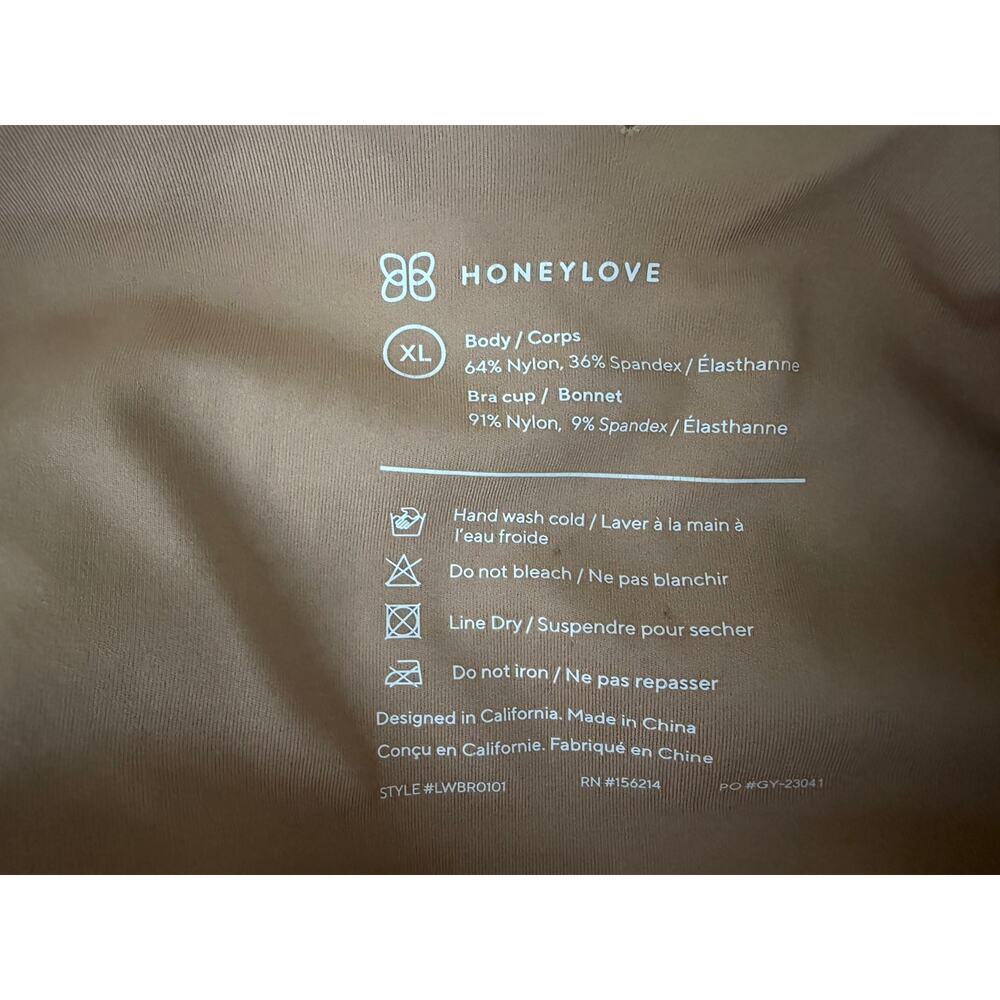 Honeylove V-Neck Pullover Nude Bra XL Smoothing Wireless Bralette - Picture 2 of 3